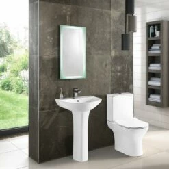 Nuie Freya 550x460 1th White Basin & Full Pedestal NCG300 -HANSGROHE Shop nuie freya 550x460 1th white basin full pedestal ncg300 p30941 160188 image