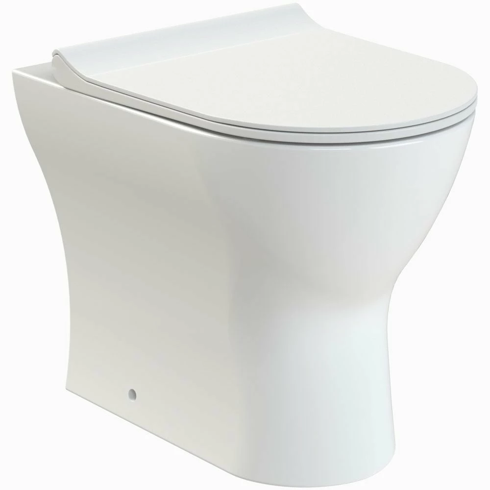 Nuie Freya White Back To Wall Toilet Pan & Soft Close Seat - NCG306 1 Nuie Freya White Back To Wall Toilet Pan & Soft Close Seat - NCG306