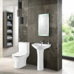Nuie Freya White Close Coupled Toilet Pan, Cistern & Sandwich Soft Close Seat - NCG350 -HANSGROHE Shop nuie freya white close coupled toilet pan cistern sandwich soft close seat ncg350 p30943 150250 image