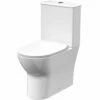 Nuie Freya White Semi Close Coupled Toilet Pan, Cistern & Soft Close Seat-NCG850