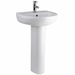 Nuie Harmony 500x416 1th White Basin & Full Pedestal CHM002