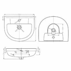 Nuie Harmony 500x416 1th White Basin & Full Pedestal CHM002 -HANSGROHE Shop nuie harmony 500x416 1th white basin full pedestal chm002 p30957 150316 image