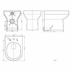 Nuie Harmony White Back To Wall Toilet Pan & Soft Close Seat -HANSGROHE Shop nuie harmony white back to wall toilet pan soft close seat p30961 150334 image