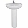 Nuie Ivo 550x445 1th White Basin & Full Pedestal - CIV002