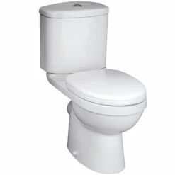 Nuie Ivo White Close Coupled Toilet Pan, Cistern & Soft Close Seat - NCS250