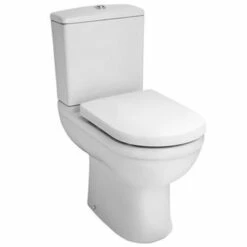 Nuie Ivo White Extended Height Close Coupled Toilet Pan, Cistern & Soft Close Seat