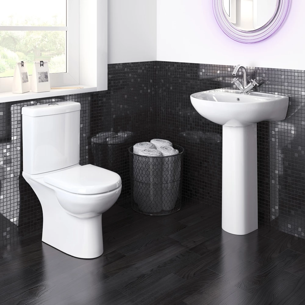 Nuie Lawton White Close Coupled Toilet Pan, Cistern & Soft Close Toilet Seat 2 Nuie Lawton White Close Coupled Toilet Pan, Cistern & Soft Close Toilet Seat - Image 2