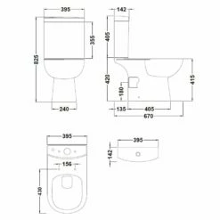 Nuie Lawton White Close Coupled WC - CLW002 -HANSGROHE Shop nuie lawton white close coupled wc clw002 p46904 221524 image