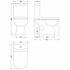 Nuie Lawton White Compact Toilet Pan & Cistern - CLW001 -HANSGROHE Shop nuie lawton white compact toilet pan cistern clw001 p46986 222158 image