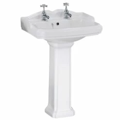 Nuie Legend 580x470 2th White Basin & Full Pedestal CLG004