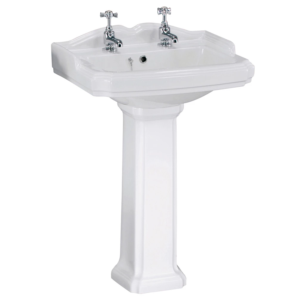 Nuie Legend 580x470 2th White Basin & Full Pedestal CLG004 1 Nuie Legend 580x470 2th White Basin & Full Pedestal CLG004