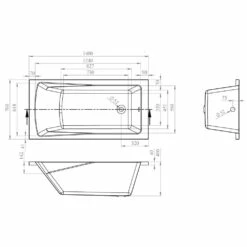 Nuie Linton Square Single Ended Straight Bath 1400x700 -HANSGROHE Shop nuie linton square single ended straight bath 1400x700 p30216 147019 image
