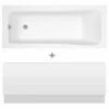 Nuie Linton Square Single Ended Straight Bath 1700x700 & Front Panel