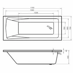 Nuie Linton Square Single Ended Straight Bath 1700x700 & Front Panel 9 Nuie Linton Square Single Ended Straight Bath 1700x700 & Front Panel -HANSGROHE Shop nuie linton square single ended straight bath 1700x700 front panel p58320 258411 image