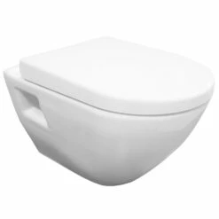 Nuie Marlow White Wall Hung Toilet Pan & Soft Close Seat