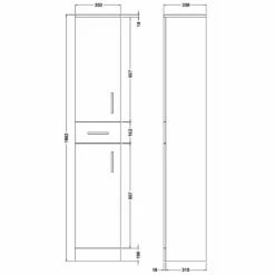 Nuie Mayford Gloss White 350x330x1900mm Tall Cabinet - PRC164 7 Nuie Mayford Gloss White 350x330x1900mm Tall Cabinet - PRC164 -HANSGROHE Shop nuie mayford gloss white 350x330x1900mm tall cabinet prc164 p29757 145696 image