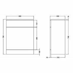 Nuie Mayford Gloss White 600x330mm Back To Wall WC Toilet Unit PRC144 -HANSGROHE Shop nuie mayford gloss white 600x330mm back to wall wc toilet unit prc144 p29753 145688 image