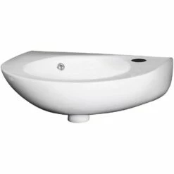 Nuie Melbourne 350x280 1th White Ceramics Wall Hung Round Basin NCU932
