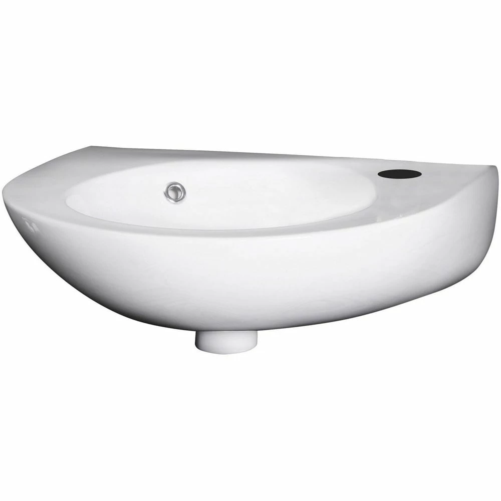 Nuie Melbourne 350x280 1th White Ceramics Wall Hung Round Basin NCU932 1 Nuie Melbourne 350x280 1th White Ceramics Wall Hung Round Basin NCU932