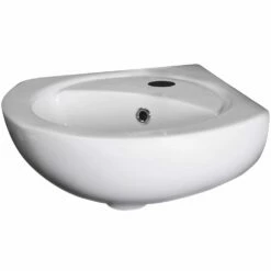 Nuie Melbourne 450x445 1th White Ceramics Wall Hung Corner Basin NCU862