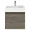 Nuie Merit Brown Grey Avola 500mm Wall Hung Vanity & Basin - MER004