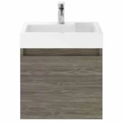 Nuie Merit Brown Grey Avola 500mm Wall Hung Vanity & Basin - MER004