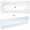 Nuie Otley Round Double Ended Straight Bath 1800x800 & Front Panel