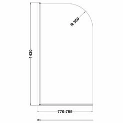 Nuie Pacific Matt Black Square Bath Screen - NSS7BP -HANSGROHE Shop nuie pacific matt black square bath screen nss7bp p40925 201566 image