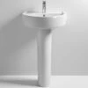 Nuie Provost 520x450 1th White Basin & Full Pedestal - CPV002