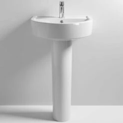 Nuie Provost 520x450 1th White Basin & Full Pedestal - CPV002