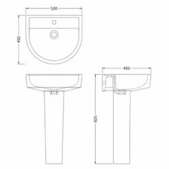 Nuie Provost 520x450 1th White Basin & Full Pedestal - CPV002 13 Nuie Provost 520x450 1th White Basin & Full Pedestal - CPV002 -HANSGROHE Shop nuie provost 520x450 1th white basin full pedestal cpv002 p46991 222176 image