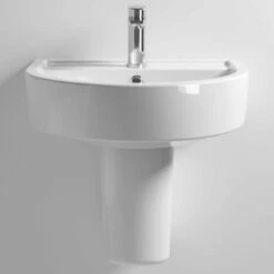 Nuie Provost 520x450 1th White Basin & Semi Pedestal - CPV004