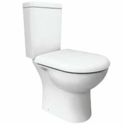 Nuie Provost White Semi Flush To Wall Toilet Pan And Cistern - CKN003