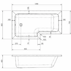 Nuie Square L Shape 1500mm Shower Bath LH, Fixed Screen & White Panel 5 Nuie Square L Shape 1500mm Shower Bath LH, Fixed Screen & White Panel -HANSGROHE Shop nuie square l shape 1500mm shower bath lh fixed screen white panel p34032 166140 image
