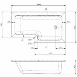 Nuie Square L Shape 1500mm Shower Bath RH, Fixed Screen & White Panel 5 Nuie Square L Shape 1500mm Shower Bath RH, Fixed Screen & White Panel -HANSGROHE Shop nuie square l shape 1500mm shower bath rh fixed screen white panel p34033 166127 image