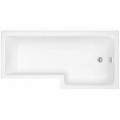 Nuie Square L Shape Single Ended Bath RH 1695x855x705