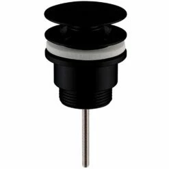 Nuie Universal Black Push Button Slotted & Un-Slotted Basin Waste - EK410