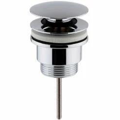 Nuie Universal Chrome Push Button Slotted & Un-Slotted Basin Waste - EK310