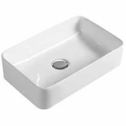Nuie Vessels 365x235 White Rectangular Sit-On Countertop Basin NBV179