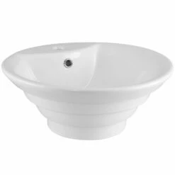 Nuie Vessels 460x460 1th White Round Ceramic Countertop Basin - NBV006