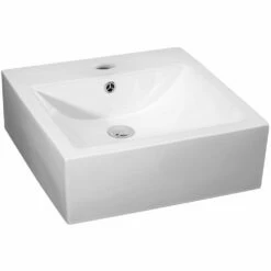 Nuie Vessels 470x450 1th White Square Ceramic Countertop Basin - NBV102