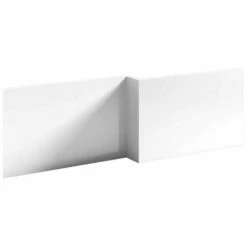 Nuie White Acrylic Square Shower Bath Front Panel 1500mm - WBS302
