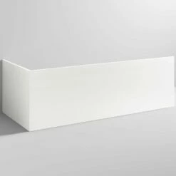 Nuie White Acrylic Straight Shower Bath Front Panel 1600mm - PAN139