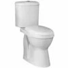 Nuie White Comfort Height Close Coupled Toilet Pan, Cistern & Seat - DOCMP100