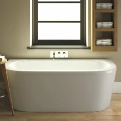 Front Page -HANSGROHE Shop nuie white shingle back to wall double ended bath front panel 1700x750 p30213 147099 image