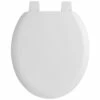 Nuie White Traditional Round Toilet Seat Plastic Hinges - NTS303