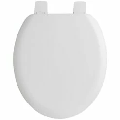 Nuie White Traditional Round Toilet Seat Plastic Hinges - NTS303