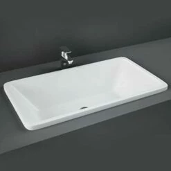 RAK Chameleon 560x325 Alpine White Inset Counter Wash Basin - CHAMBAS