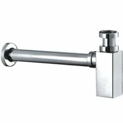 RAK Chrome Square Faucet Bottle Trap With 320mm Tube - RAKSBTP001