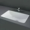 RAK Cleo 515x365 Alpine White Inset Countertop Wash Basin - CLEOBAS